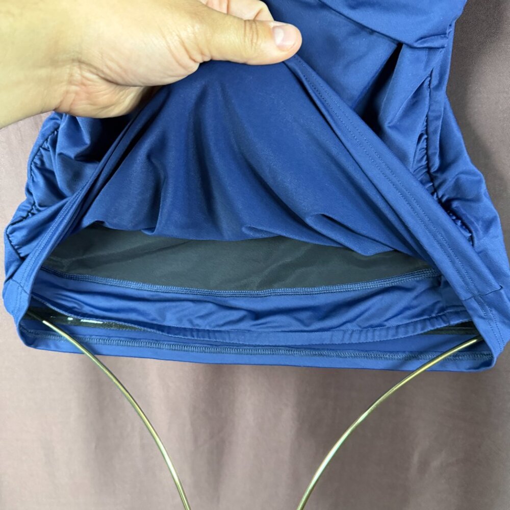 Lands' End Women's 4-10, 18WDDD, 2-4‎ LONG Deep Sea Navy Tankini Swimsuit Top - Picture 7 of 11